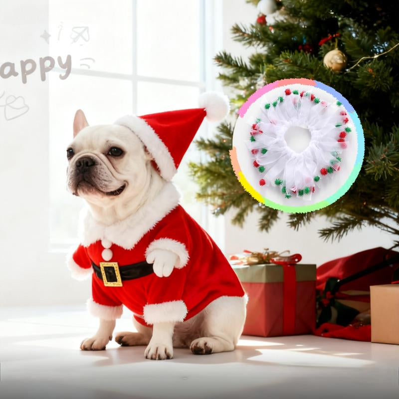 Weihnachten Santa Haustier-Kostüm (Hund & Katze) - Weihnachts-Outfit