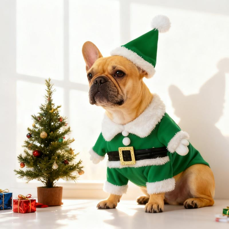 Weihnachten Santa Haustier-Kostüm (Hund & Katze) - Weihnachts-Outfit