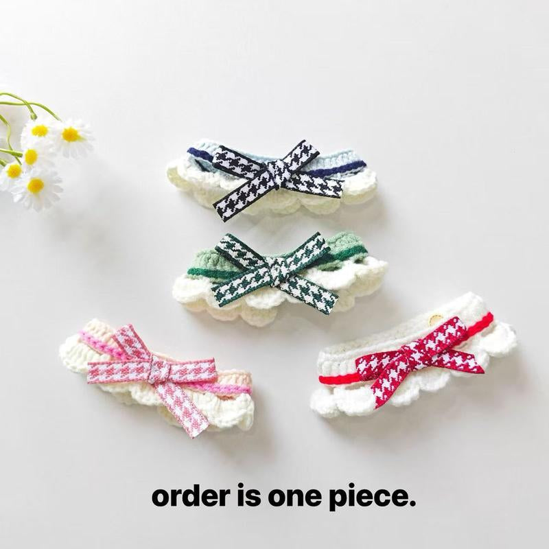 Niedlicher Blumen-Strickschal für Haustiere: Häkel-Kragen aus Wolle für Katzen, Hunde & Kaninchen