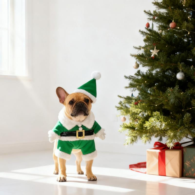 Weihnachten Santa Haustier-Kostüm (Hund & Katze) - Weihnachts-Outfit