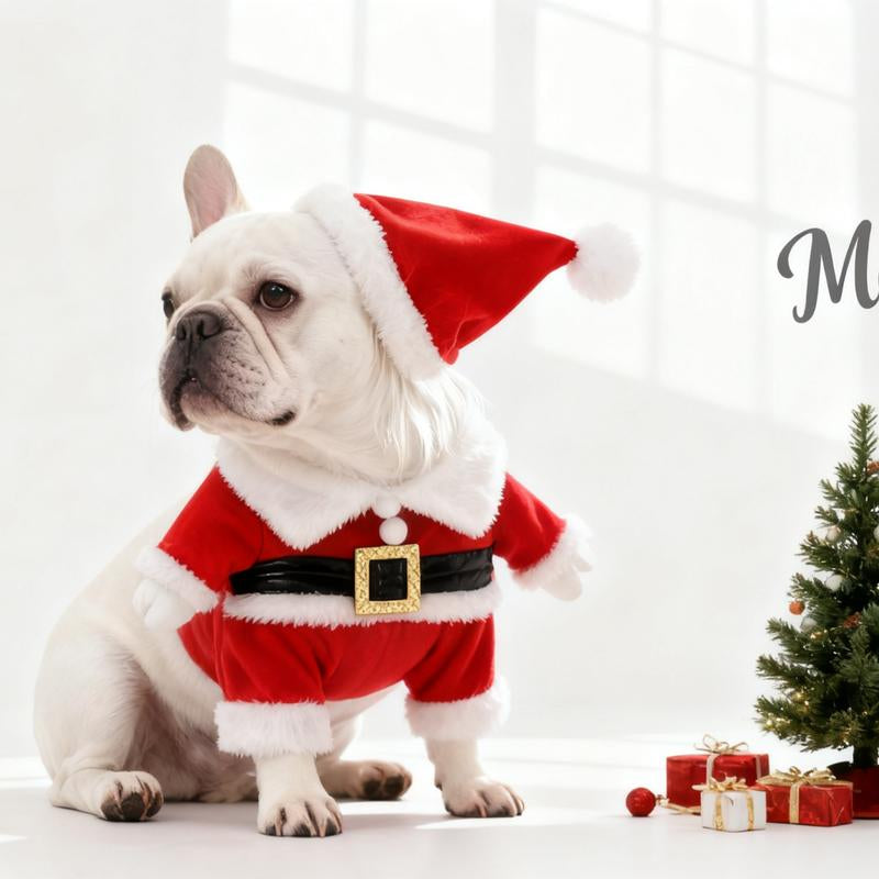 Weihnachten Santa Haustier-Kostüm (Hund & Katze) - Weihnachts-Outfit