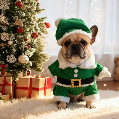 Weihnachten Santa Haustier-Kostüm (Hund & Katze) - Weihnachts-Outfit