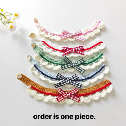 Niedlicher Blumen-Strickschal für Haustiere: Häkel-Kragen aus Wolle für Katzen, Hunde & Kaninchen